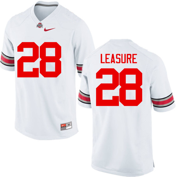 Ohio State Buckeyes #28 Jordan Leasure College Football Jerseys Game-White